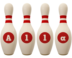 Alla bowling-pin logo