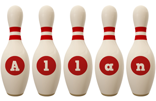 Allan bowling-pin logo