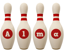 Alma bowling-pin logo