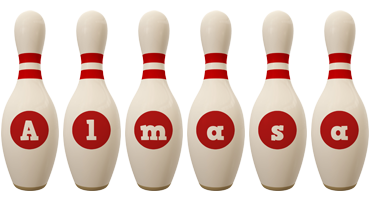 Almasa bowling-pin logo