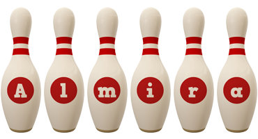 Almira bowling-pin logo