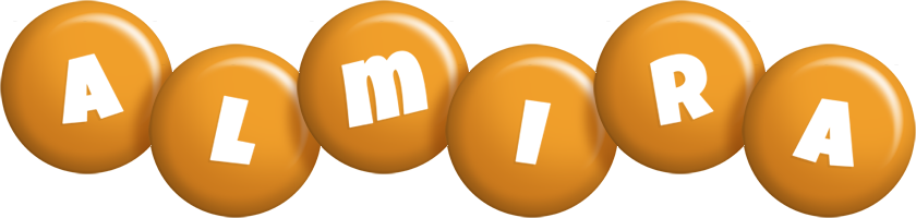 Almira candy-orange logo