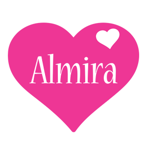 Almira love-heart logo