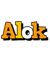 Alok cartoon logo