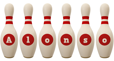 Alonso bowling-pin logo