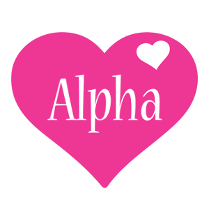 Alpha love-heart logo
