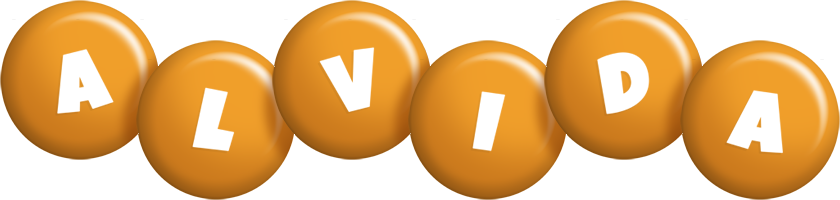 Alvida candy-orange logo
