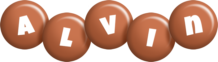 Alvin candy-brown logo