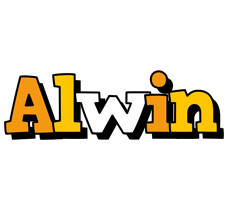 Alwin cartoon logo
