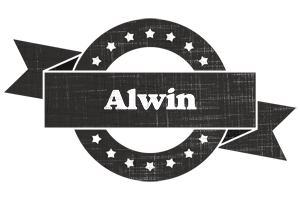 Alwin grunge logo