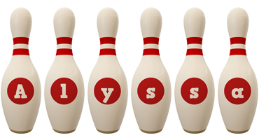 Alyssa bowling-pin logo