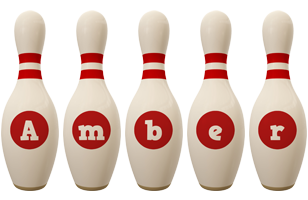 Amber bowling-pin logo