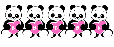 Amena love-panda logo