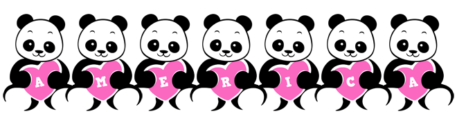 America love-panda logo