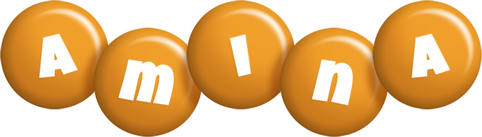 Amina candy-orange logo