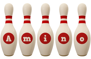 Amino bowling-pin logo
