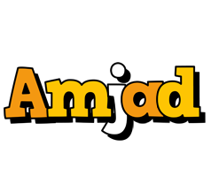 Amjad cartoon logo