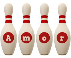 Amor bowling-pin logo
