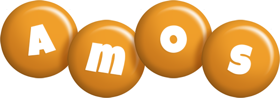 Amos candy-orange logo