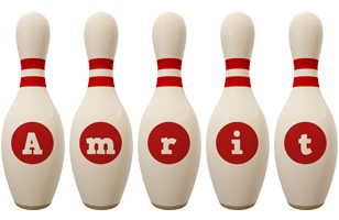 Amrit bowling-pin logo