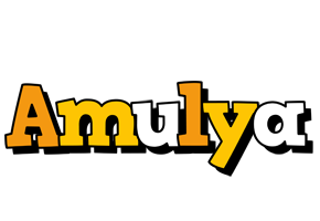 Amulya cartoon logo