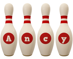 Ancy bowling-pin logo