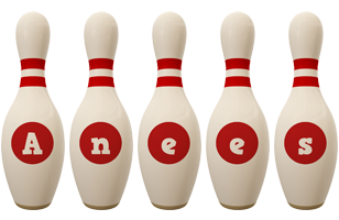 Anees bowling-pin logo