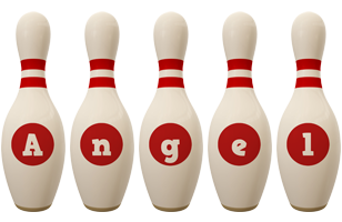 Angel bowling-pin logo