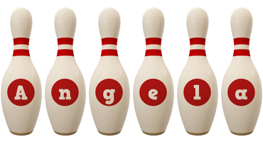 Angela bowling-pin logo