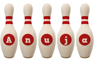 Anuja bowling-pin logo
