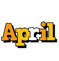 April cartoon logo