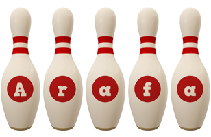 Arafa bowling-pin logo