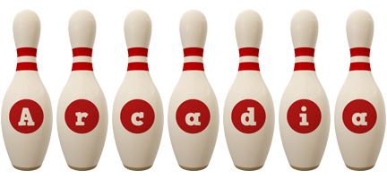 Arcadia bowling-pin logo