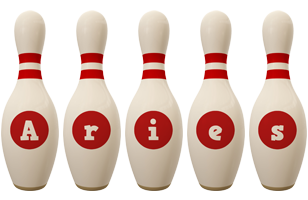 Aries bowling-pin logo