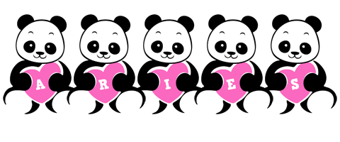 Aries love-panda logo