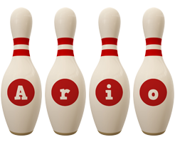 Ario bowling-pin logo
