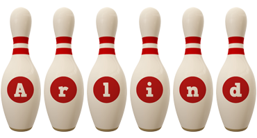 Arlind bowling-pin logo