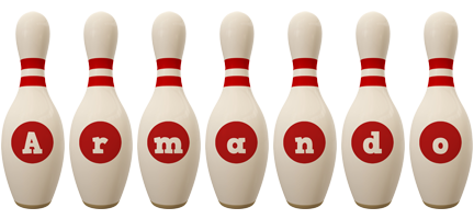 Armando bowling-pin logo