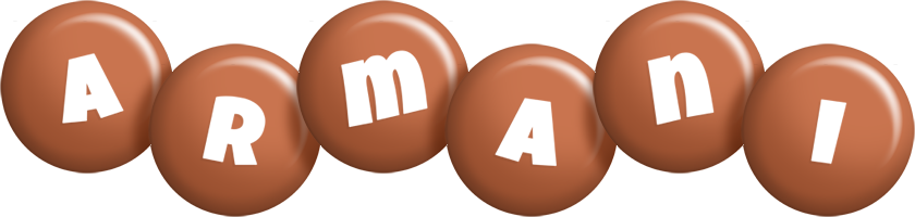 Armani candy-brown logo