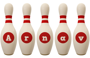 Arnav bowling-pin logo
