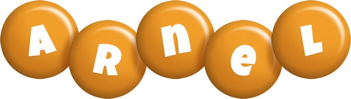 Arnel candy-orange logo