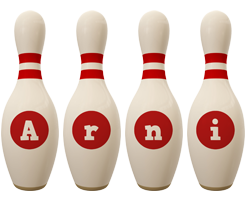 Arni bowling-pin logo