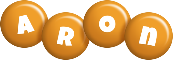 Aron candy-orange logo