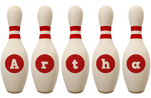 Artha bowling-pin logo