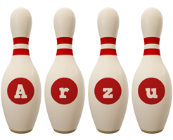 Arzu bowling-pin logo