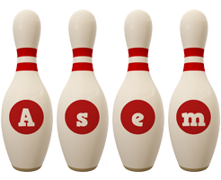 Asem bowling-pin logo