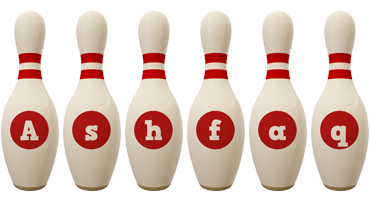 Ashfaq bowling-pin logo