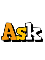 Ask cartoon logo