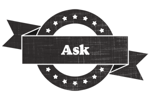 Ask grunge logo