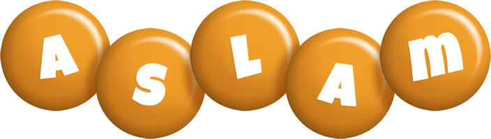 Aslam candy-orange logo